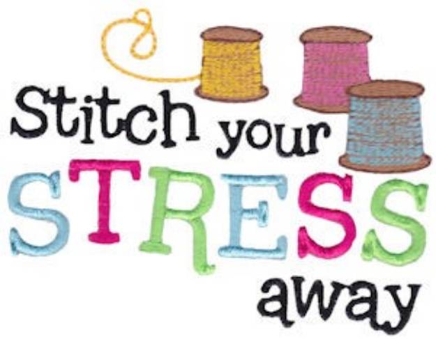 Picture of Stitch Stress Away Machine Embroidery Design