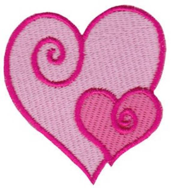 Picture of Curly Hearts Machine Embroidery Design