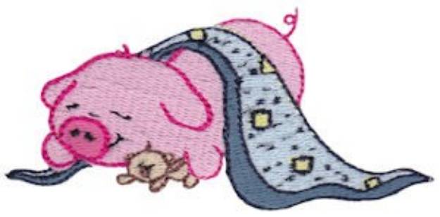 Picture of Baby Pig Machine Embroidery Design