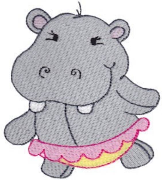 Picture of Baby Hippo Machine Embroidery Design