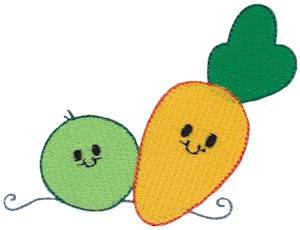 Picture of Baby Peas & Carrots Machine Embroidery Design