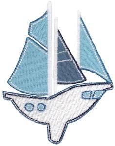 Picture of Sail Boat Machine Embroidery Design