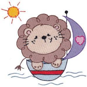 Picture of Summer Lion Machine Embroidery Design