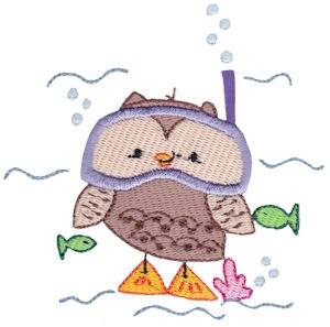 Picture of Summer Owl Machine Embroidery Design