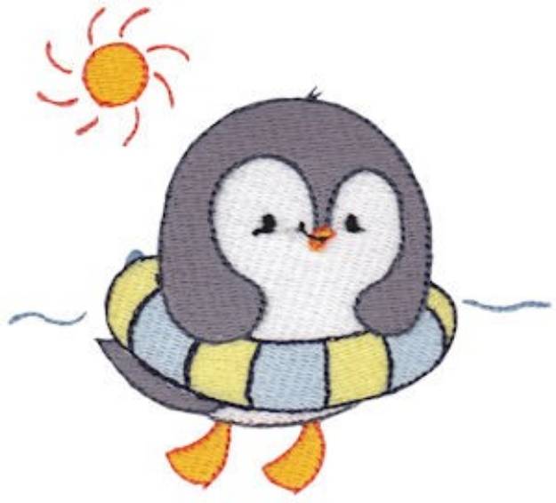Picture of Summer Penguin Machine Embroidery Design