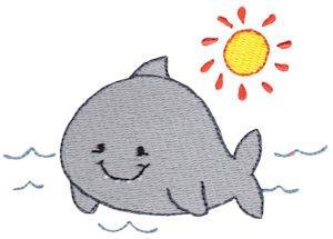 Picture of Summer Shark Machine Embroidery Design