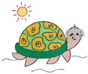 Picture of Summer Turtle Machine Embroidery Design