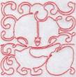 Picture of Quilt Redwork Chick Machine Embroidery Design