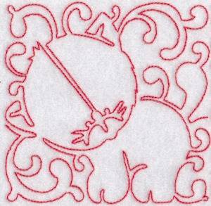 Picture of Quilt Redwork Animal Machine Embroidery Design