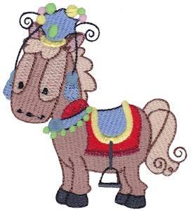 Picture of Chinese Zodiac Horse Machine Embroidery Design