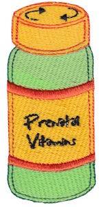 Picture of Prenatal Vitamins Machine Embroidery Design
