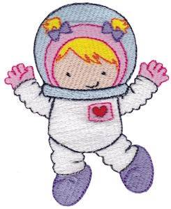 Picture of Astronaut Girl Machine Embroidery Design