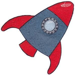 Picture of Space Rocket Machine Embroidery Design