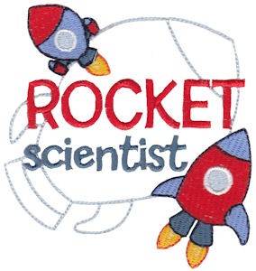 Picture of Rocket Scientist Machine Embroidery Design