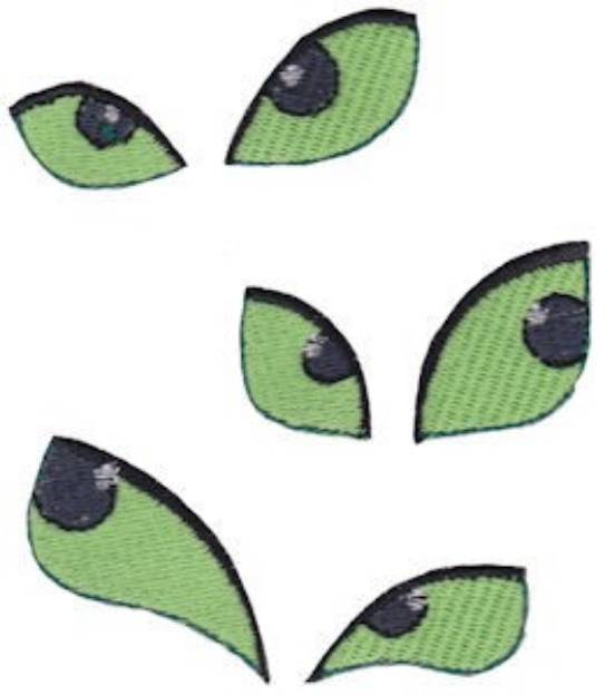 Picture of Halloween Spooky Eyes Machine Embroidery Design
