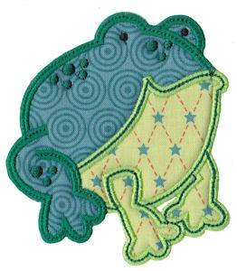 Picture of Applique Frog Machine Embroidery Design