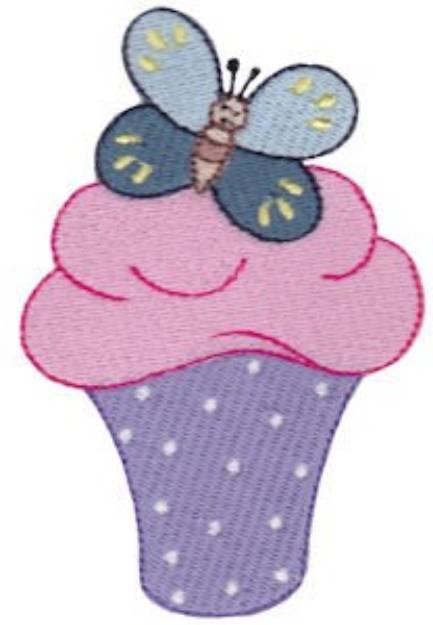Picture of Butterfly Cupcake Machine Embroidery Design
