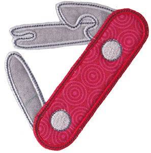 Picture of Applique Pocket Knife Machine Embroidery Design