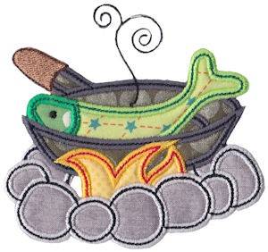 Picture of Applique Fish Fry Machine Embroidery Design