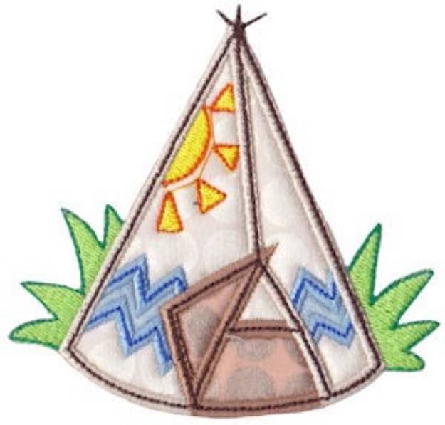 Picture of Applique Teepee Machine Embroidery Design