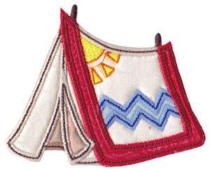Picture of Teepee Applique Machine Embroidery Design