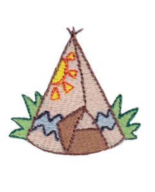 Picture of Mini Teepee Machine Embroidery Design