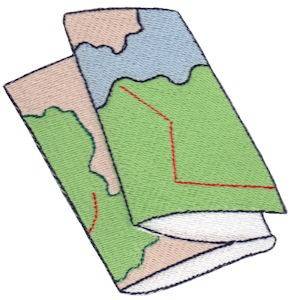 Picture of Hiking Map Machine Embroidery Design