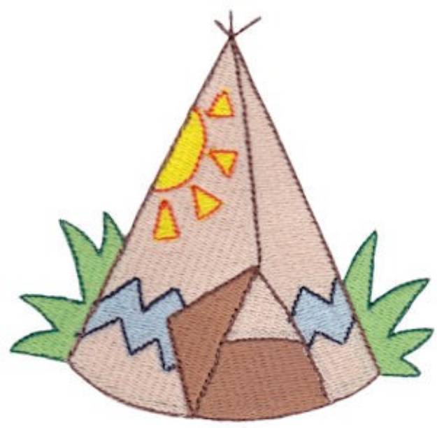 Picture of Camping Teepee Machine Embroidery Design