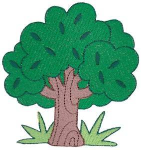 Picture of Cartoon Tree Machine Embroidery Design