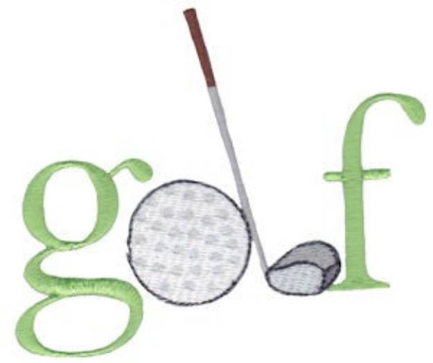 Picture of Golf Time Machine Embroidery Design