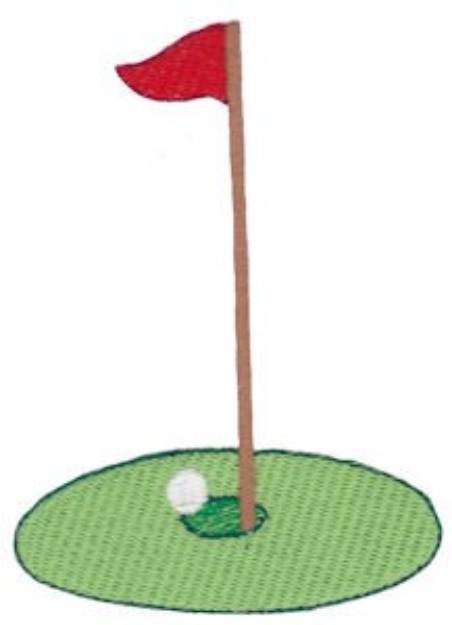 Picture of Golf Flag & Hole Machine Embroidery Design