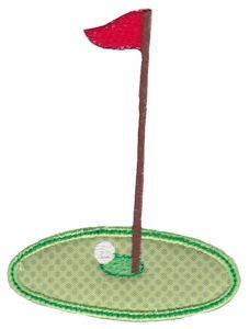 Picture of Golf Course Pin Applique Machine Embroidery Design