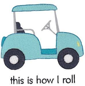 Picture of Golf Cart Machine Embroidery Design