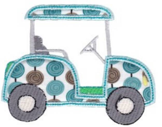 Picture of Golf Cart Applique Machine Embroidery Design