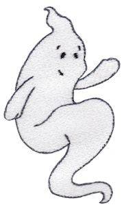 Picture of Friendly Halloween Ghost Machine Embroidery Design