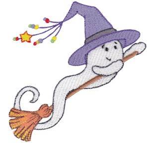 Picture of Halloween Witchy Ghost Machine Embroidery Design