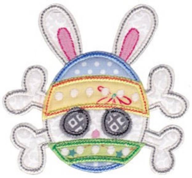 Picture of Easter Skull & Crossbones Machine Embroidery Design