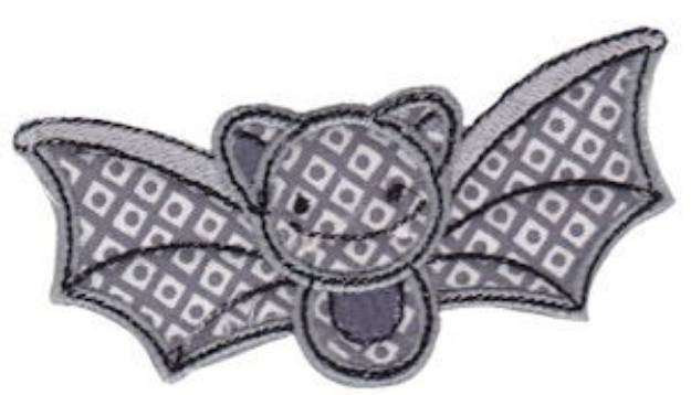 Picture of Flying Bat Applique Machine Embroidery Design