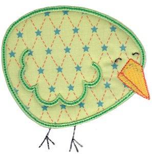 Picture of Here Birdie Applique Machine Embroidery Design