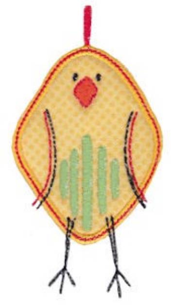 Picture of Here Birdie Chick Applique Machine Embroidery Design