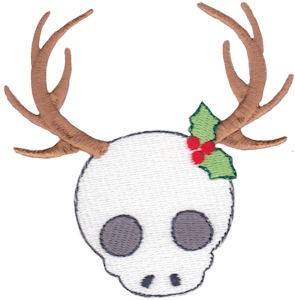 Picture of Holiday Skull Machine Embroidery Design