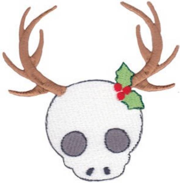 Picture of Holiday Skull Machine Embroidery Design