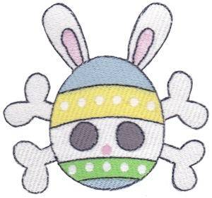 Picture of Easter Skull & Crossbones Machine Embroidery Design