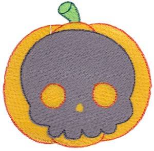 Picture of Mini Halloween Skull Machine Embroidery Design