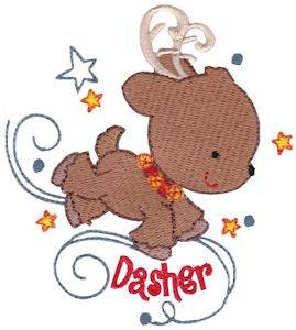 Picture of Mini Christmas Dasher Reindeer Machine Embroidery Design