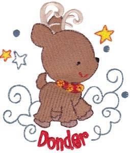 Picture of Mini Christmas Donder Machine Embroidery Design