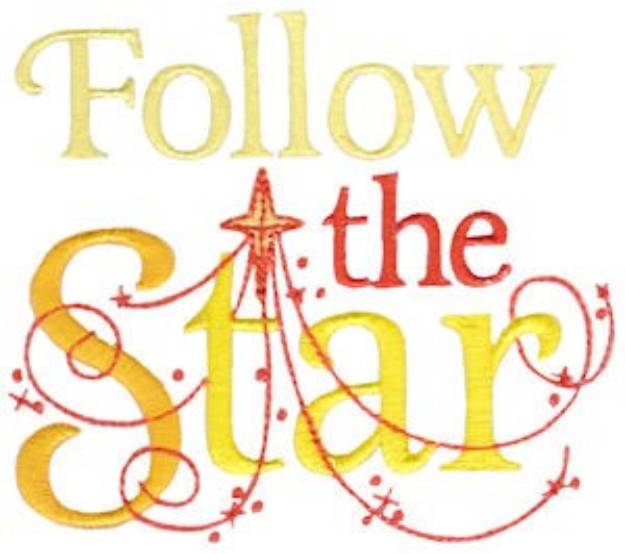 Picture of Follow The Star Machine Embroidery Design