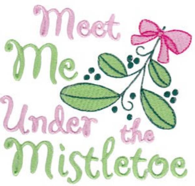 Picture of Under The Mistletoe Machine Embroidery Design