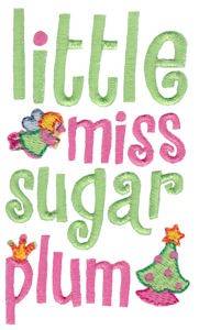 Picture of Little Miss Sugar Plum Machine Embroidery Design