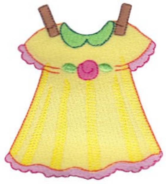 Picture of Laundry Day Dress Machine Embroidery Design